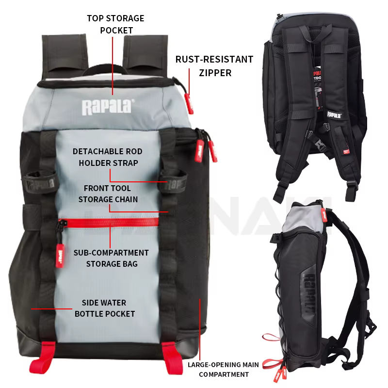 Bolsa Rapala Jungle multifunción para aparejos de pesca