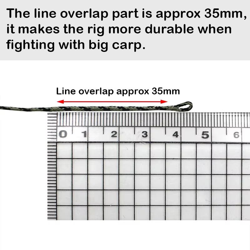 Línea Leadcore para carpa 45lb con clips giratorios de cambio rápido - imagen 4