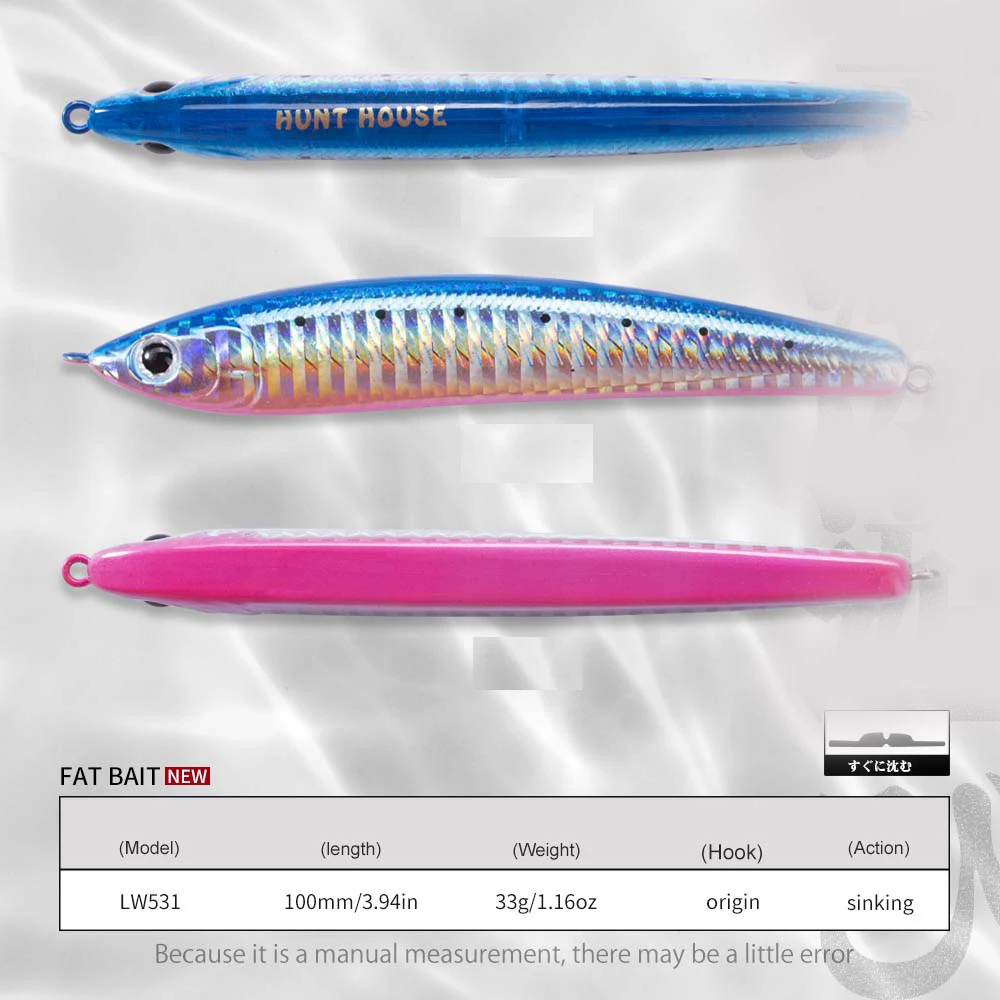 Hunthouse Sinking Pencil: señuelo lápiz hundido de lanzamiento largo - imagen 3