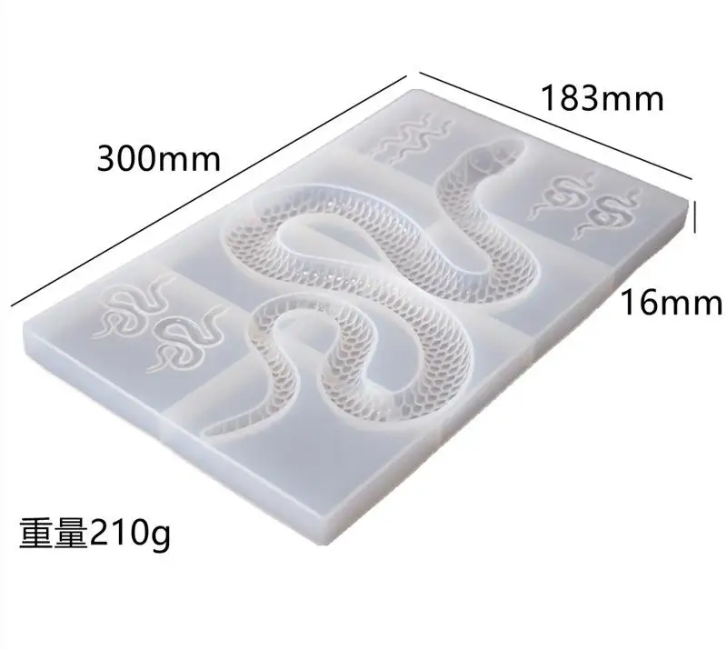 Molde de resina epoxy para señuelos Serpiente espejo de silicona
