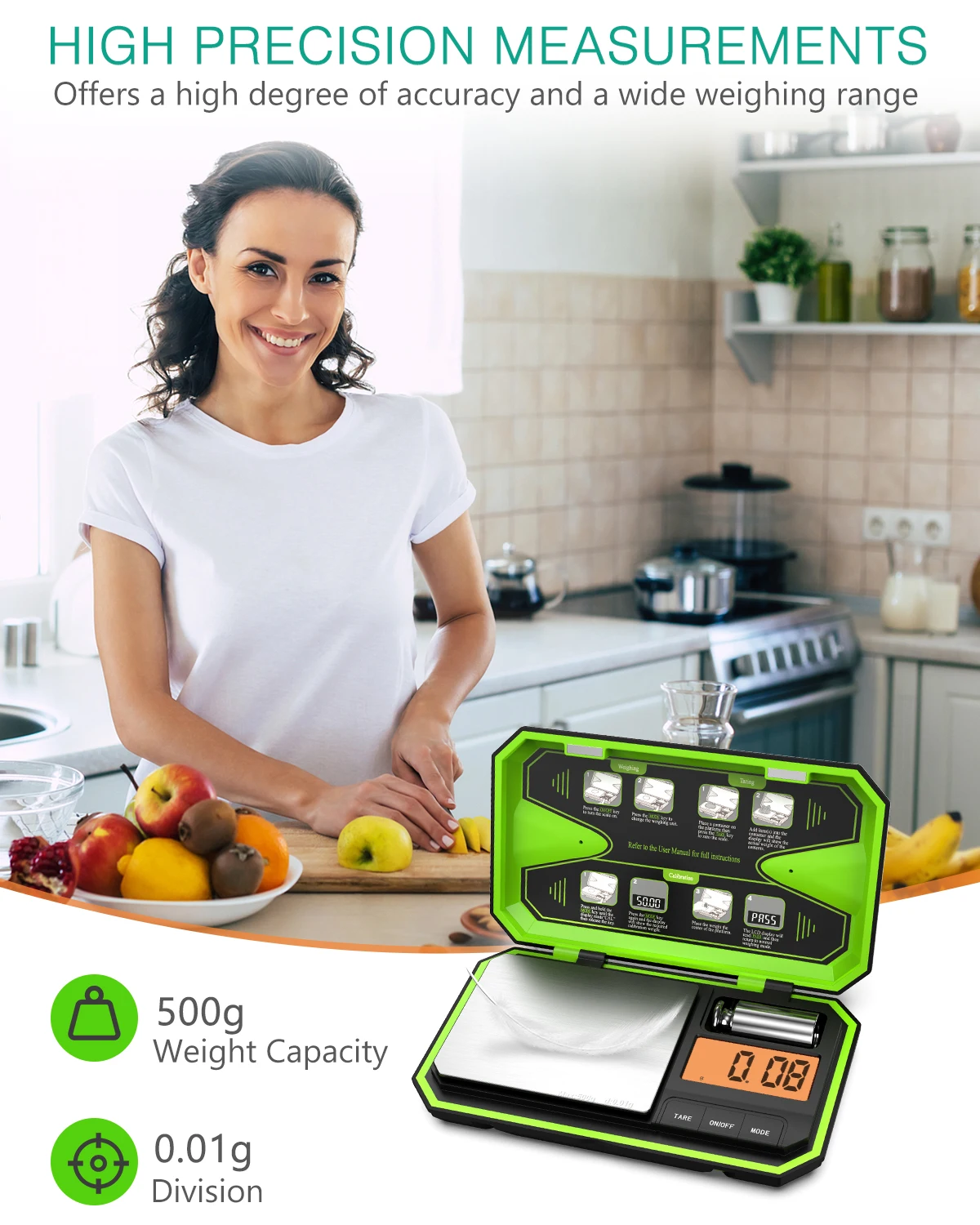 Báscula digital de bolsillo para pesar oro, joyas y alimentos - imagen 3