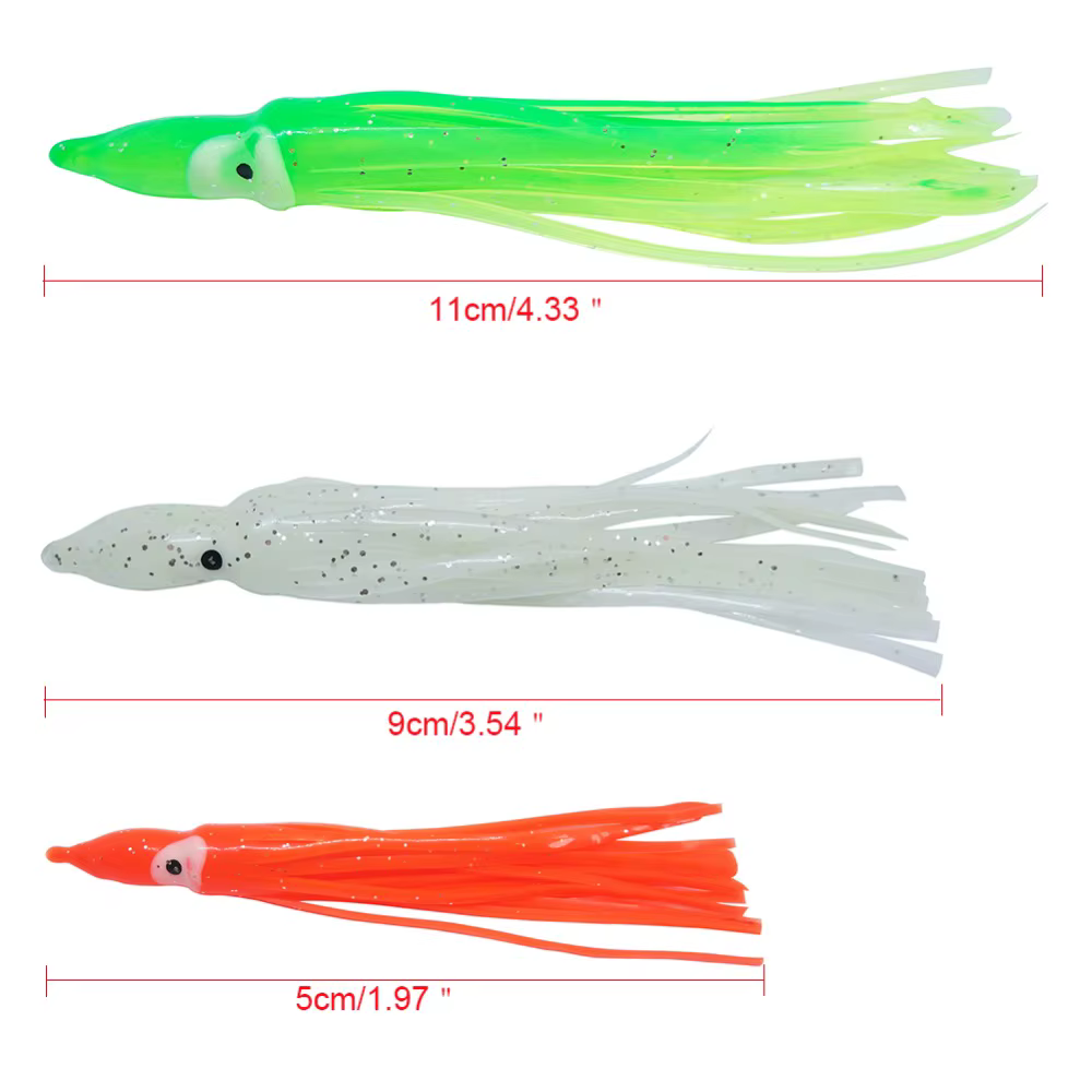 Faldas de Calamar para Vinilos de Pesca – Pack Multicolor - imagen 2