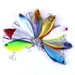 Señuelo VIB de pesca duro con anzuelos triples para lubina