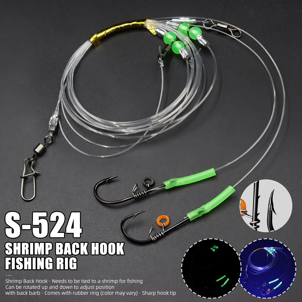 Montaje de pesca ZYZHE con doble anzuelo para camarón vivo