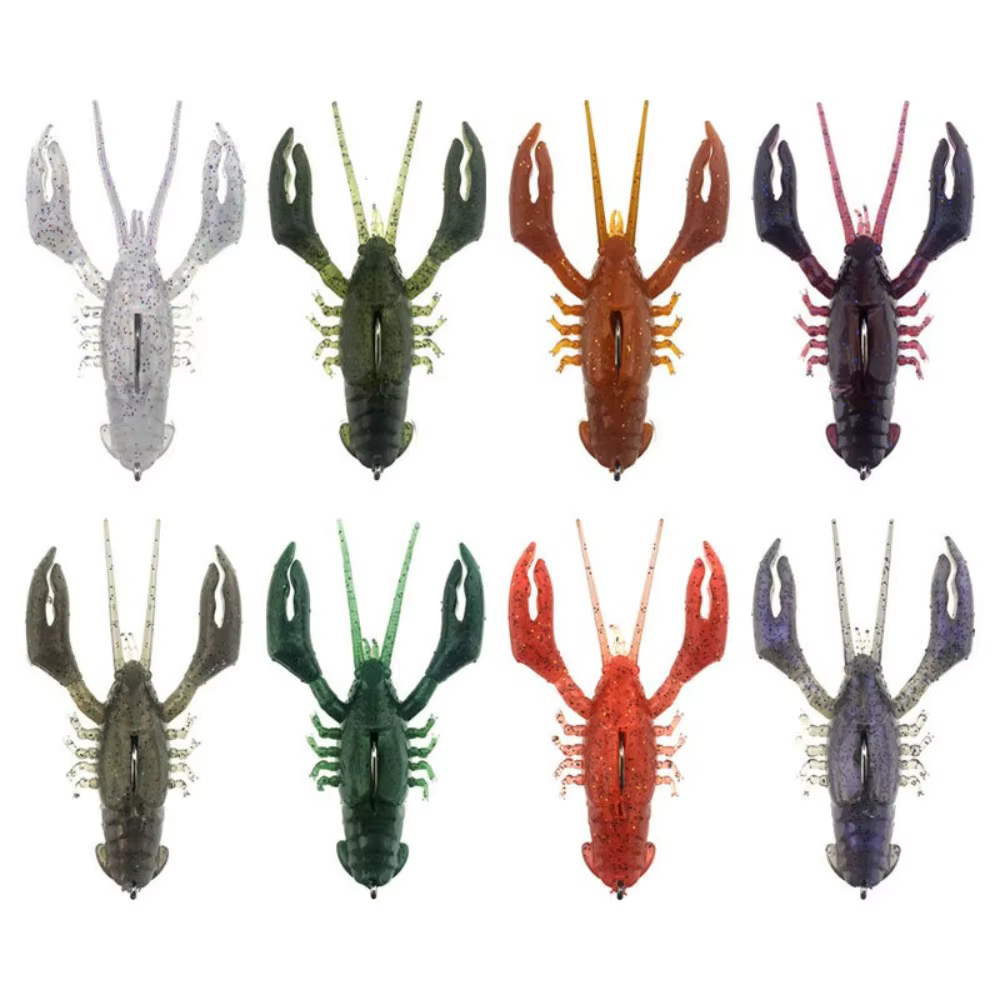 Señuelo de vinilo langosta artificial 8cm – Cebo blando sumergible - imagen 2