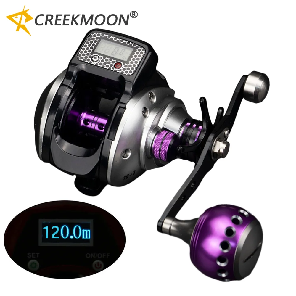 Carrete baitcasting de metal con pantalla digital para carpa - imagen 2