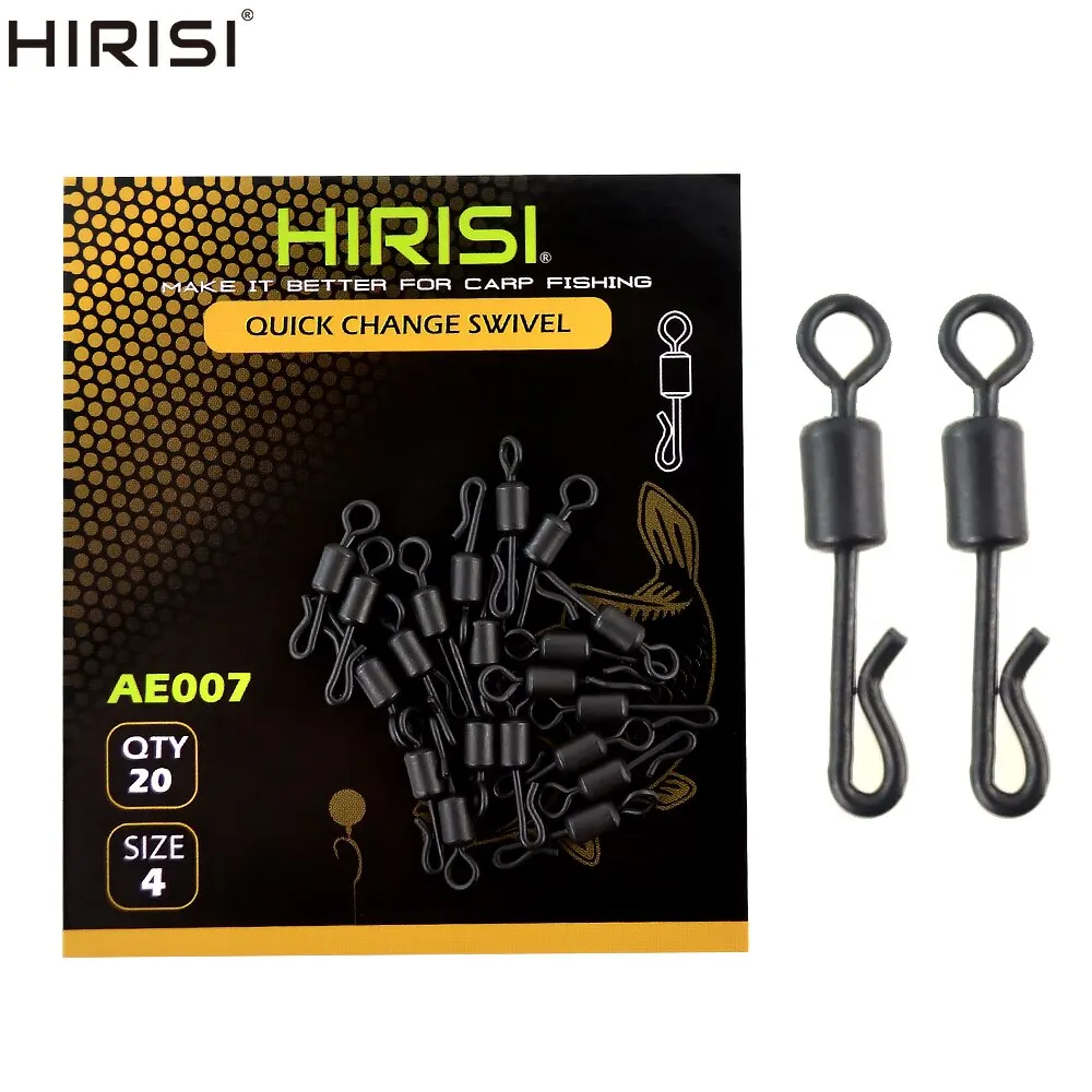 Hirisi esmerillones cambio rápido para pesca de carpa – Negro mate - imagen 4