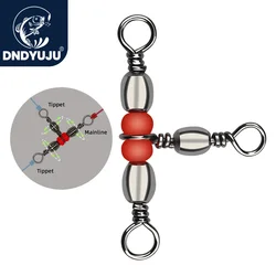 DNDYUJU Conector tres vías con cuentas para anzuelo