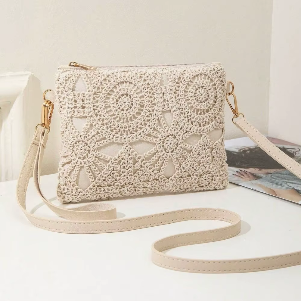 Bolso Boho Tejido en PU con Cremallera – Estilo Nieuwe - imagen 3