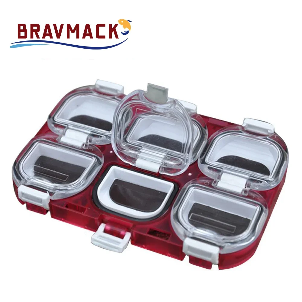 Caja magnética con compartimentos para pesca
