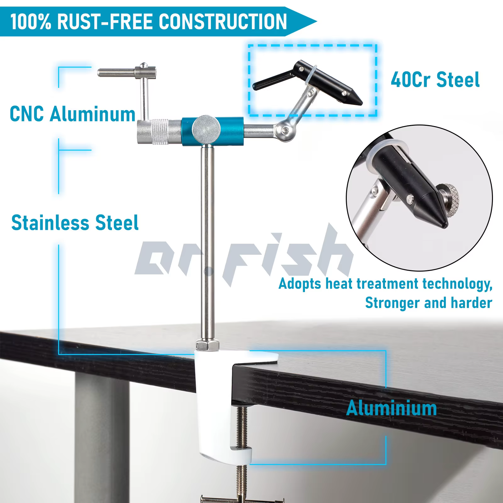 Tornillo de Banco Giratorio 360° para Atado de Moscas – 40Cr - imagen 4