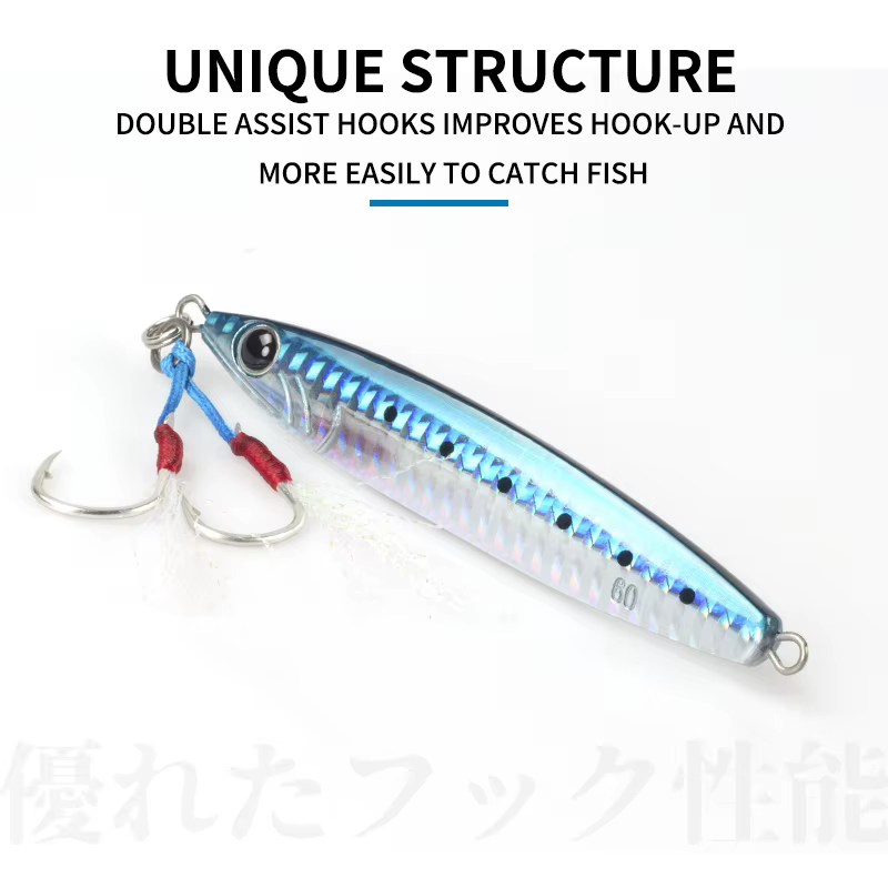 Señuelos Metálicos Letoyo 60g 80g para Jigging en mar y orilla - imagen 5