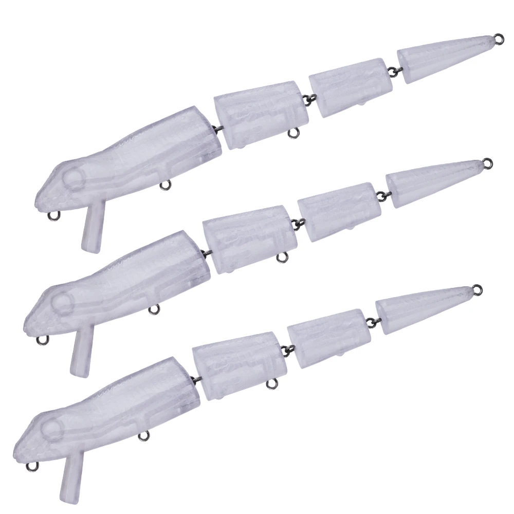 Swimbait articulado sin pintar, lote de 6
