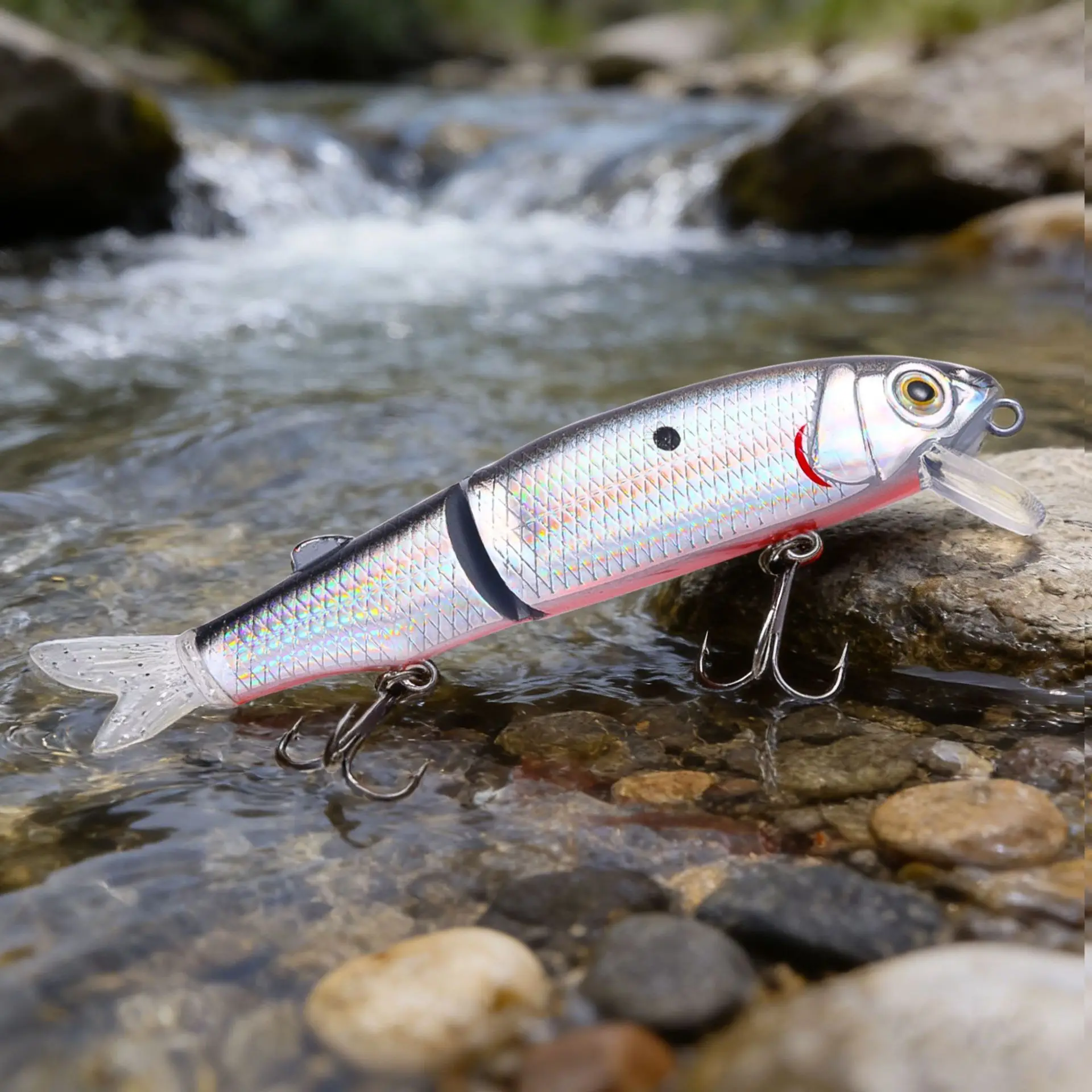 Señuelo swimbait minnow wobbler Jointbait duro para lucio - imagen 5