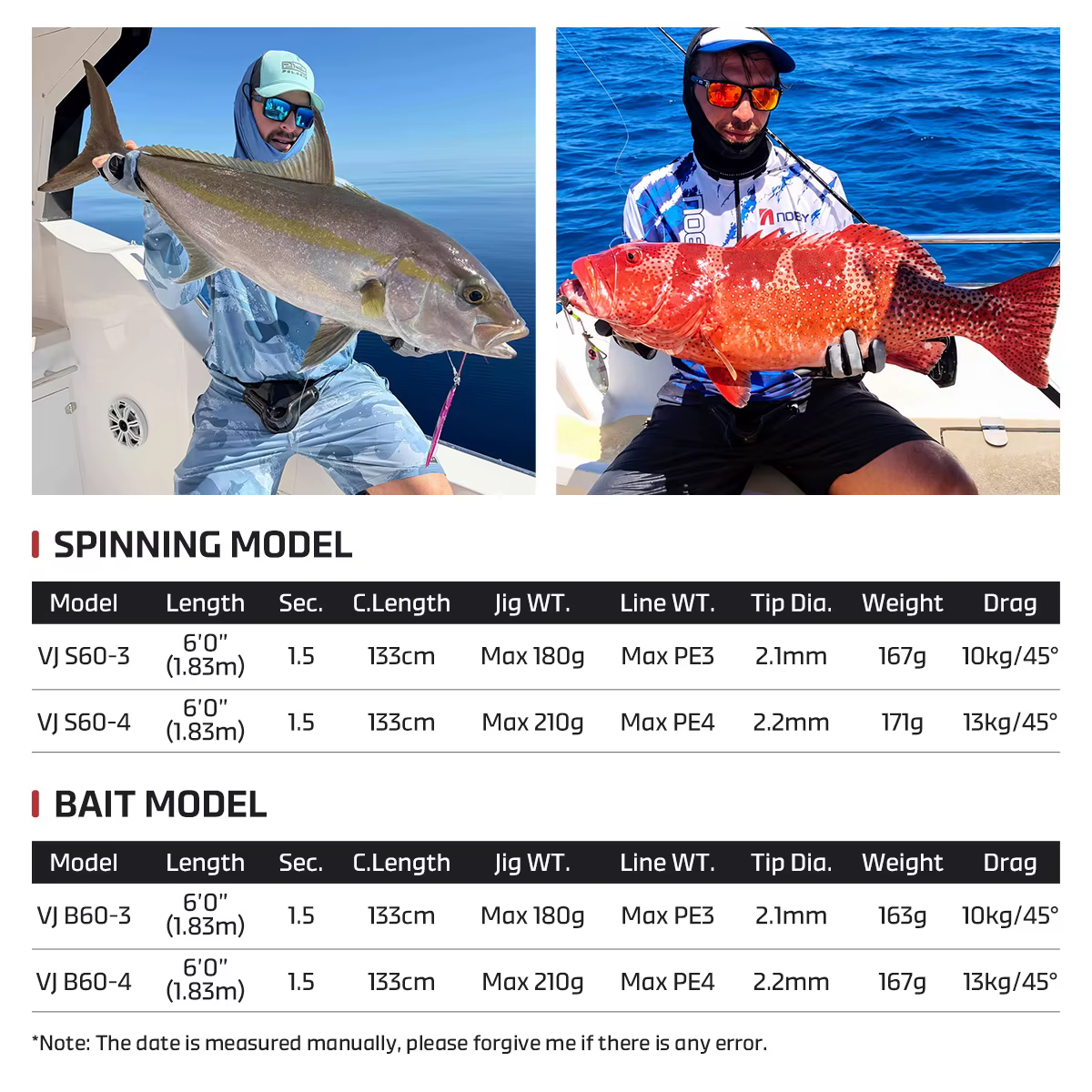 Caña NOEBY VOYAGER Jigging 1.83m – Fuji T1100 para Pesca en Alta Mar - imagen 5