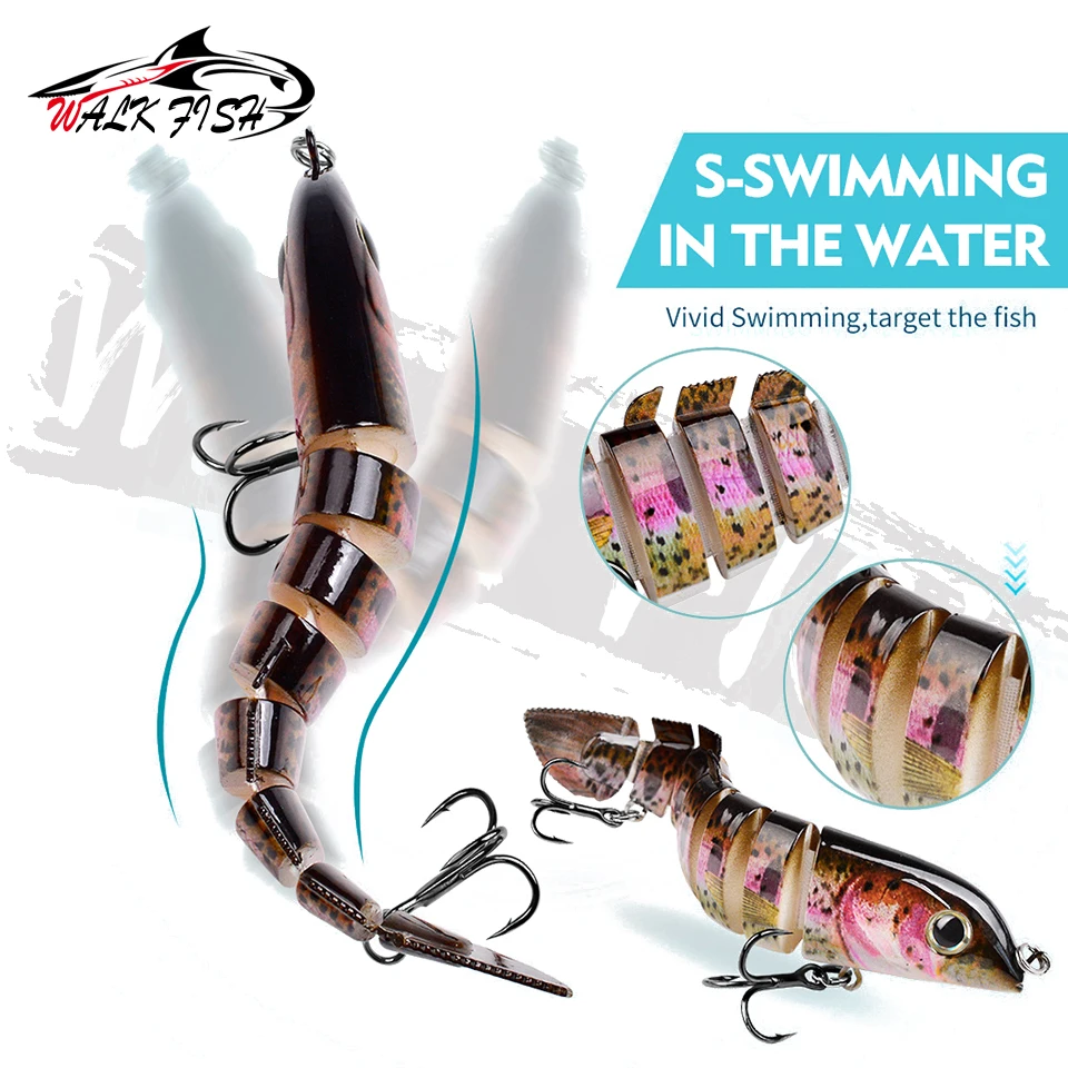 Señuelo swimbait hundimiento lento WALK FISH – Anzuelo triple - imagen 4