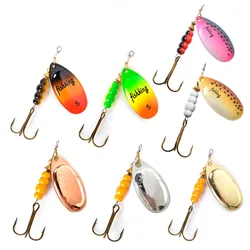 Señuelo spinner giratorio para lucio con anzuelo triple cuchara