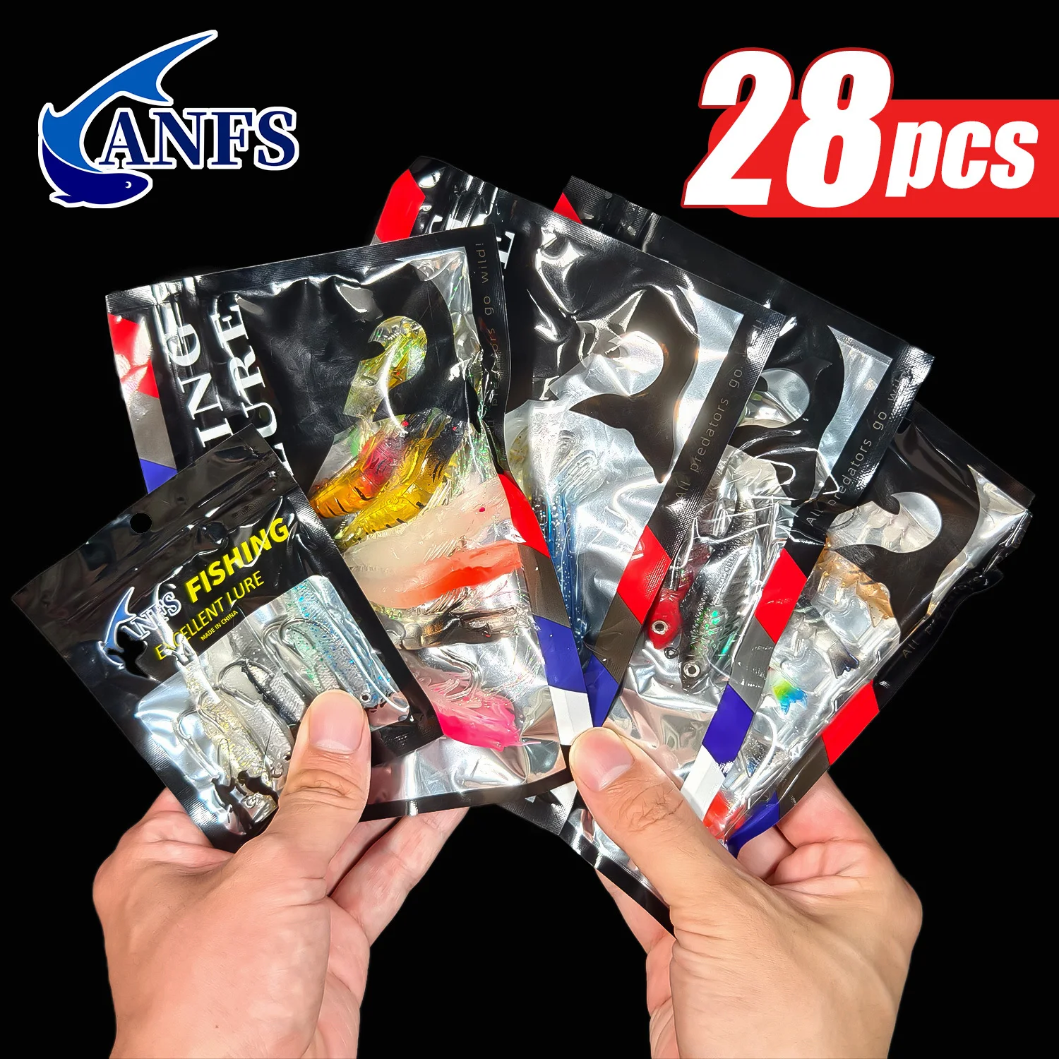 Señuelos de vinilo camarón ANFS – para agua dulce y salada - imagen 2