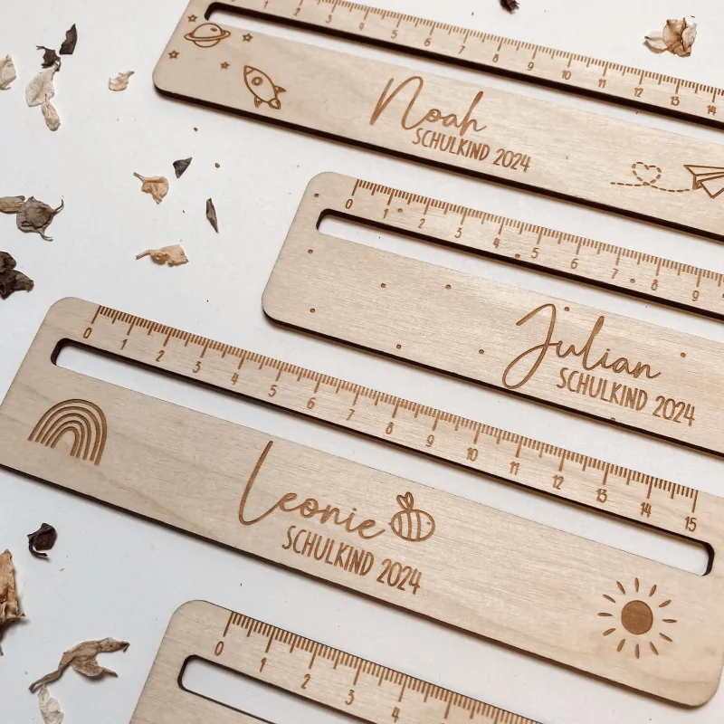 Regla de Lectura Infantil Madera – Guía Tamaños y Párrafos - imagen 3