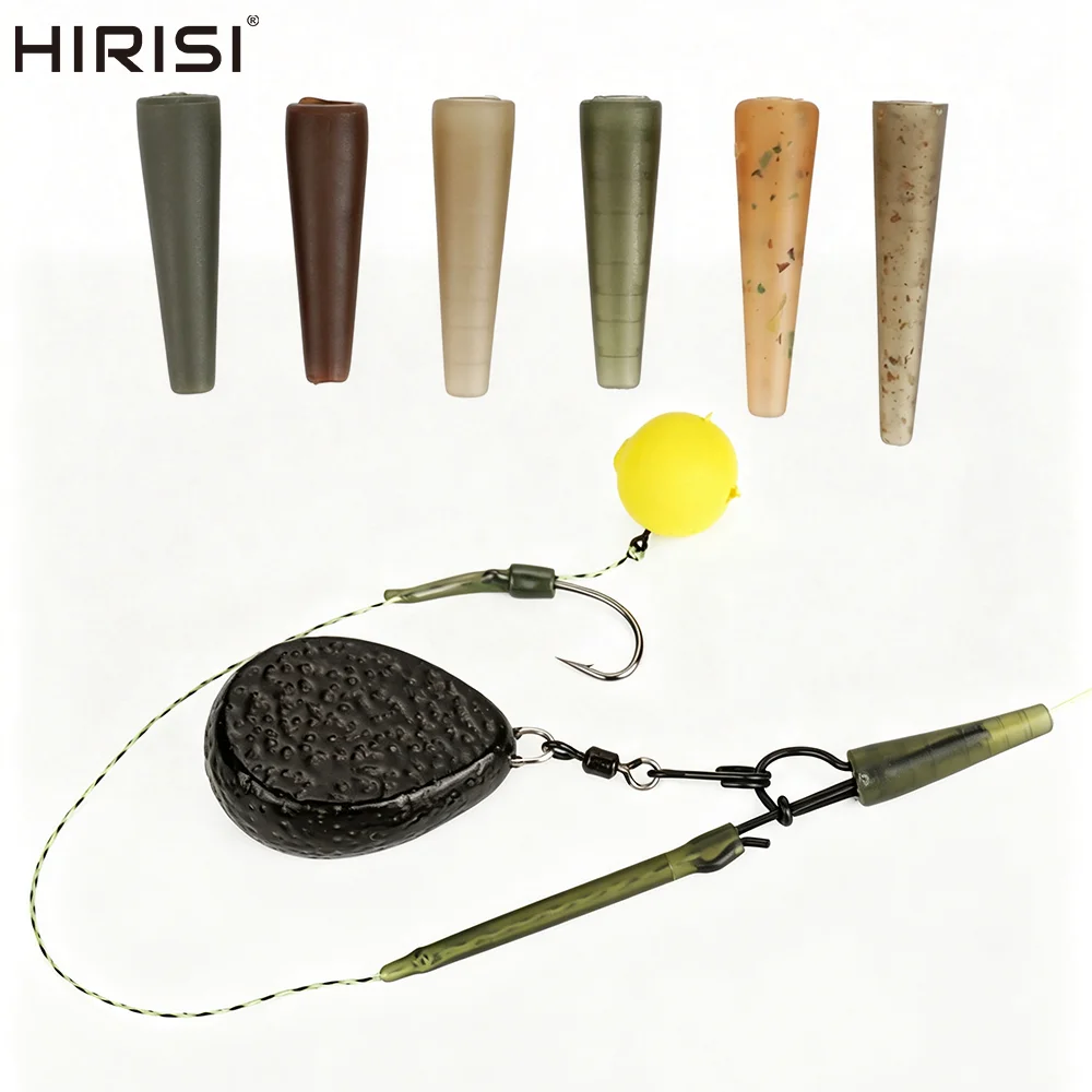 Hirisi Fundas con goma cola de anzuelo y plomo cónico para carpa - imagen 5