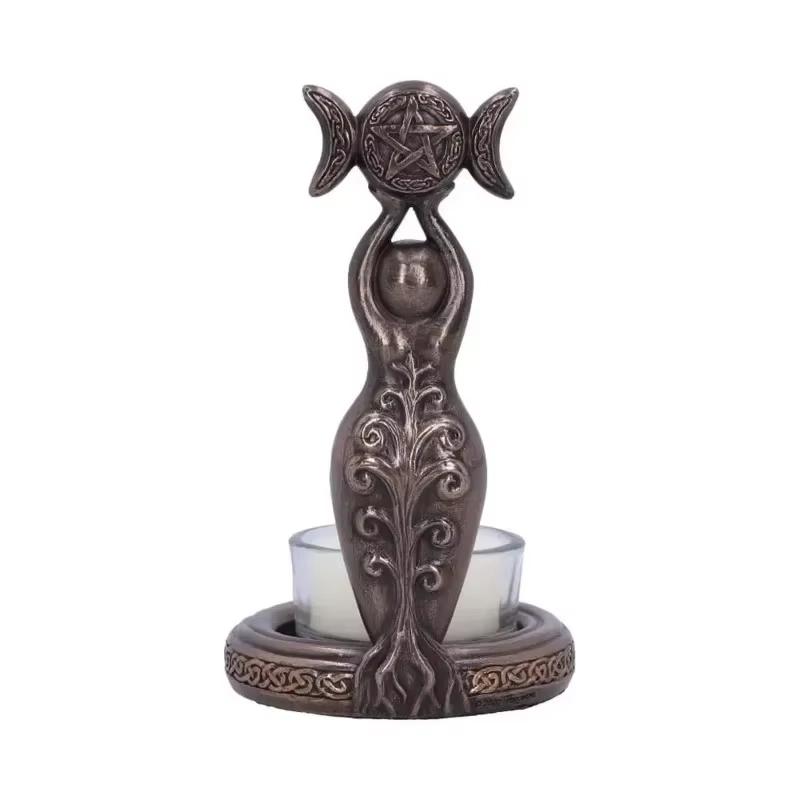 Candelabro de Resina Artesanal - Soporte para Velas Decorativo - imagen 2