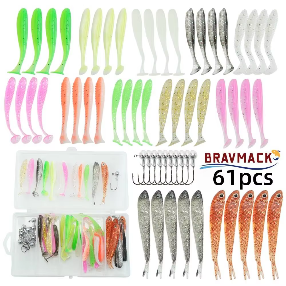 BraVmack Jig Head y Vinilo para Carpa y Mar - imagen 3