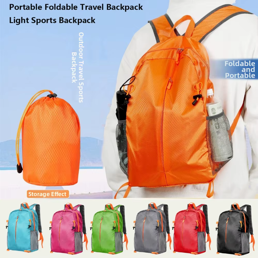 Bolsa Deportiva Plegable Unisex con Porta Botella y Gran Capacidad - imagen 3