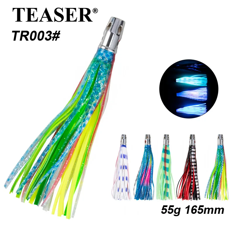 Señuelo de curricán UV Teaser TR003 cobre para pulpo y calamar