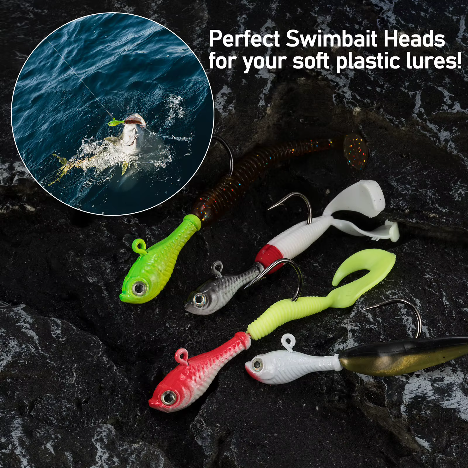 Anzuelo Jig Head 16-28g agua salada – Para vinilo - imagen 2