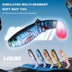 Vinilo swimbait T-Tail tramos múltiples para black bass y trucha