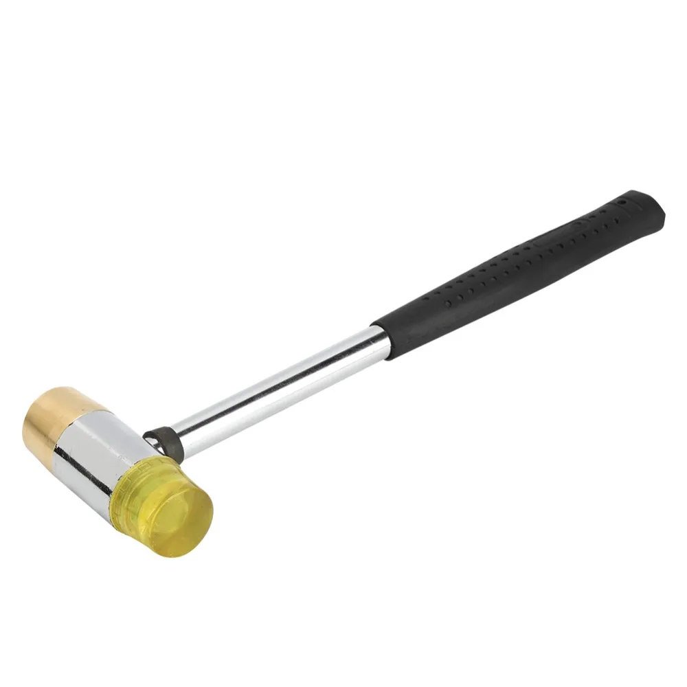 Martillo doble cabeza luthiers metal y plástico amarillo-dorado - imagen 2