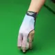 Guantes de billar mano izquierda tres dedos con punteras expuestas