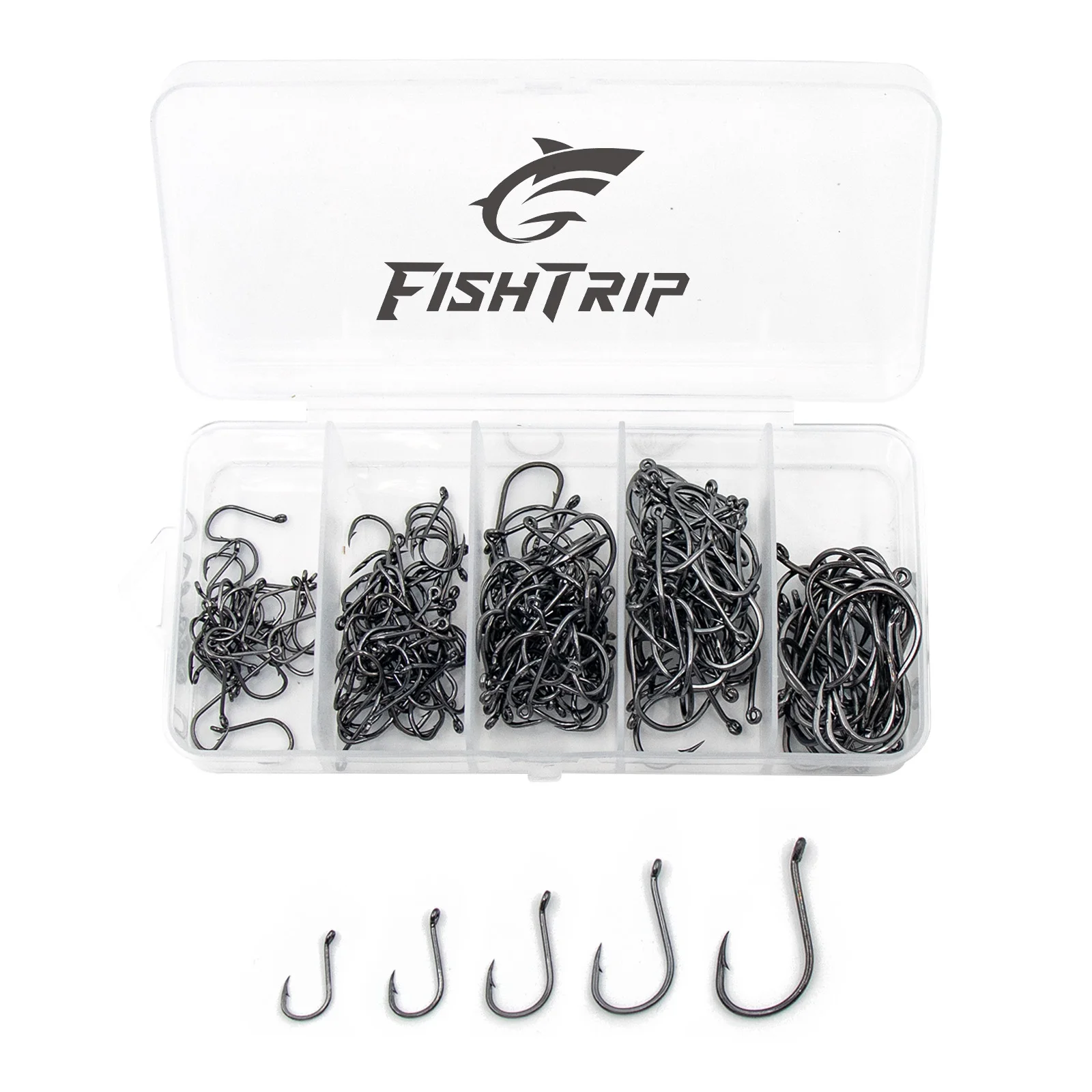 FishTrip Anzuelos circulares para pulpo de acero carbono con gancho - imagen 2