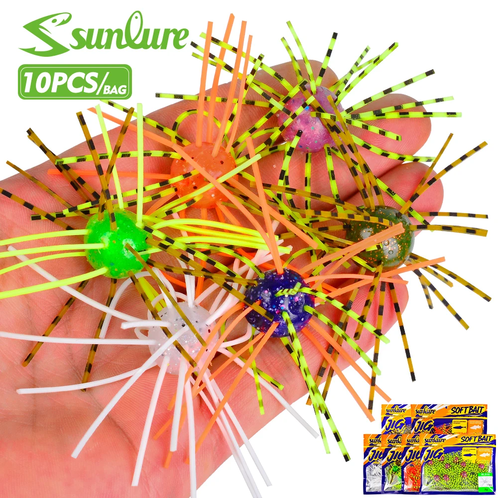 Señuelos vinilo tentáculo erizo de mar Sunlure para lubina - imagen 5