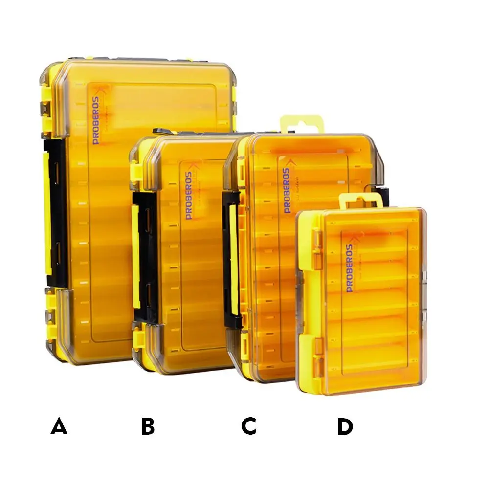 Caja de aparejos impermeable doble capa para señuelos y cebo