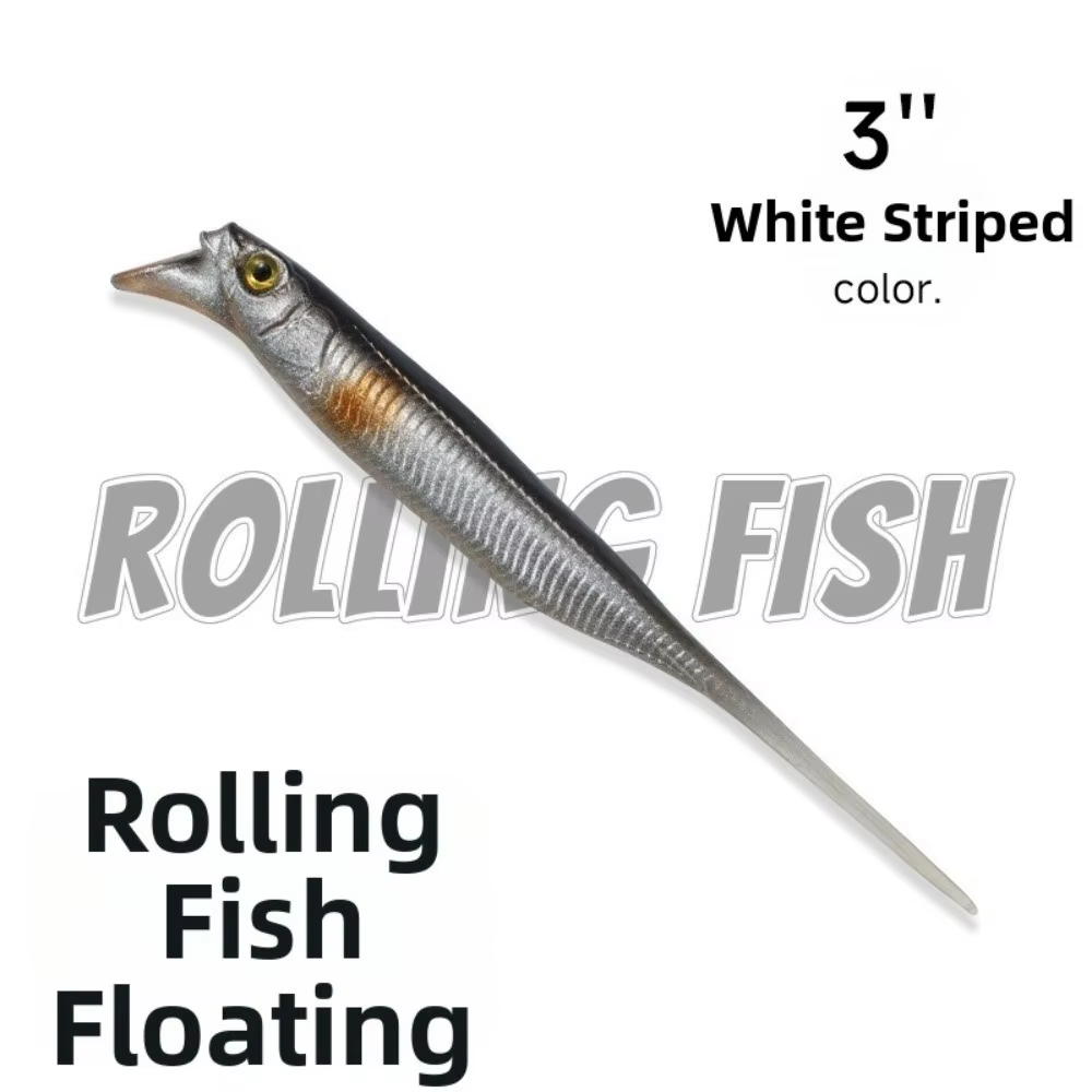 Señuelo blando flotante de TPE para lucio – acción rolling - imagen 3