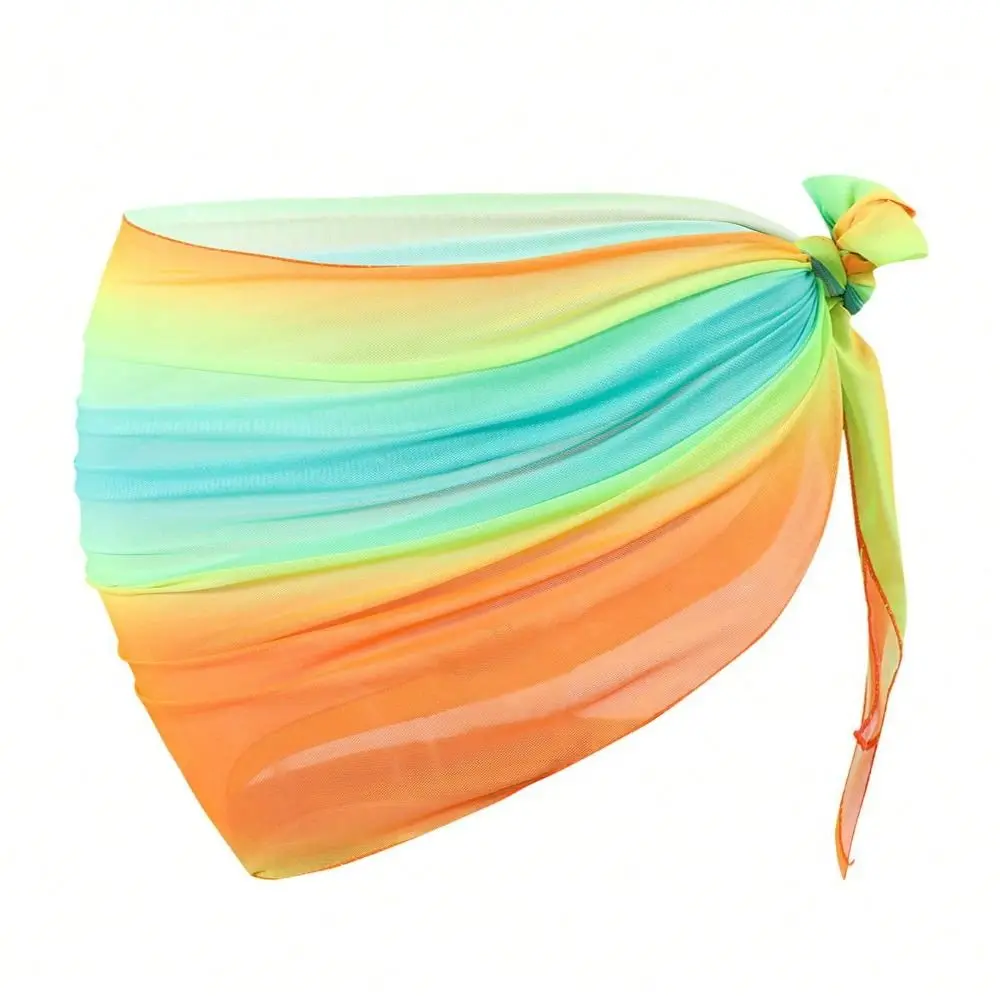 Vestido de playa corto de chifón UPF, pareo transpirable secado rápido - imagen 4