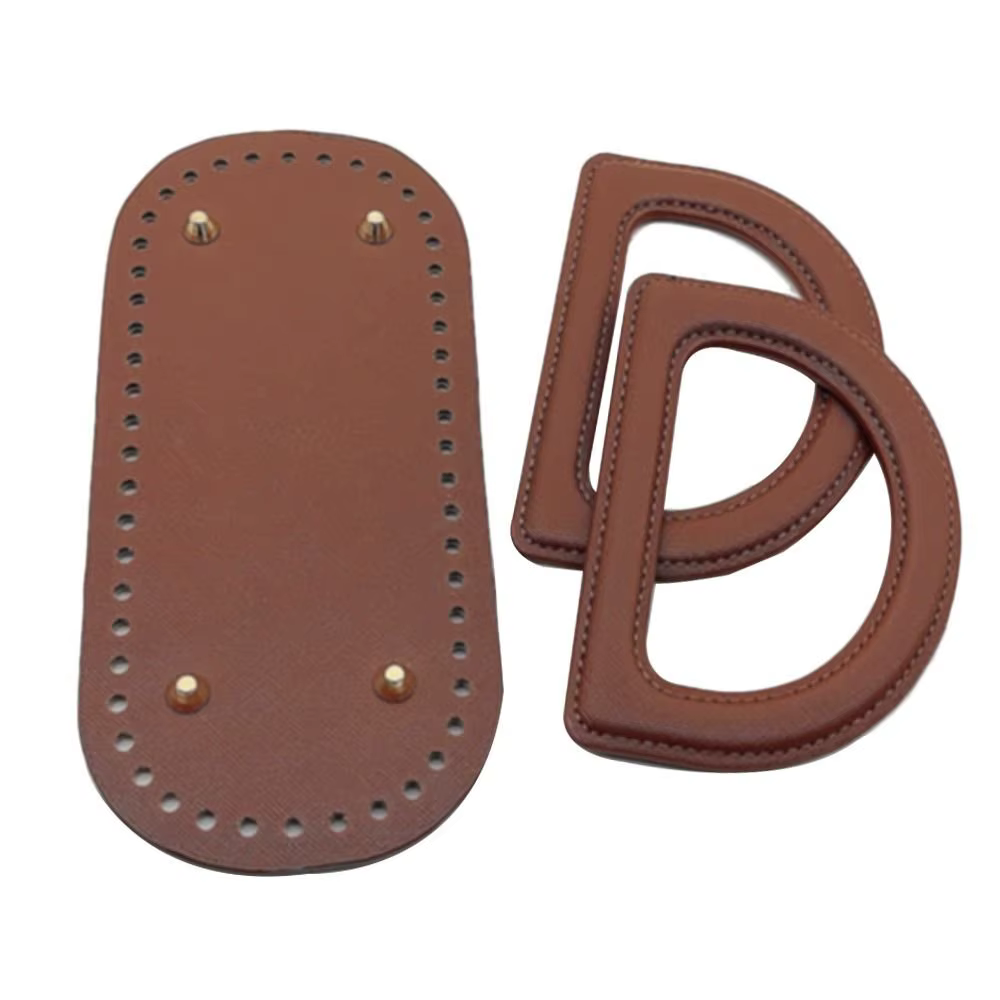 Asas de Bolso PU Tejidas a Mano – Correa DIY con Orificios - imagen 3