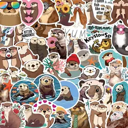 Pegatinas impermeables de pesca – Nutria diseño graffiti