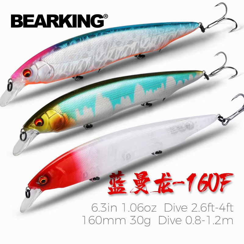 BEARKING Minnow Crank Wobbler – Señuelo de pesca con peso tungsteno - imagen 5