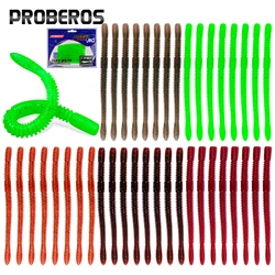 PROBEROS Señuelo vinilo lombriz aromatizado a sal elástico y duradero