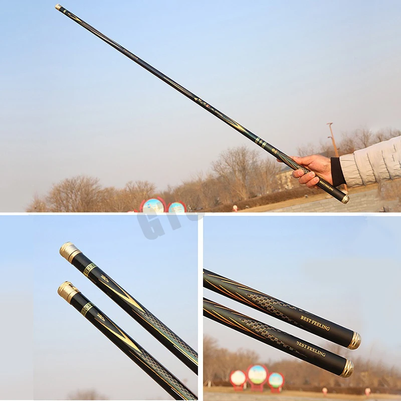 Caña telescópica de carbono superligera para pesca de carpa - imagen 3