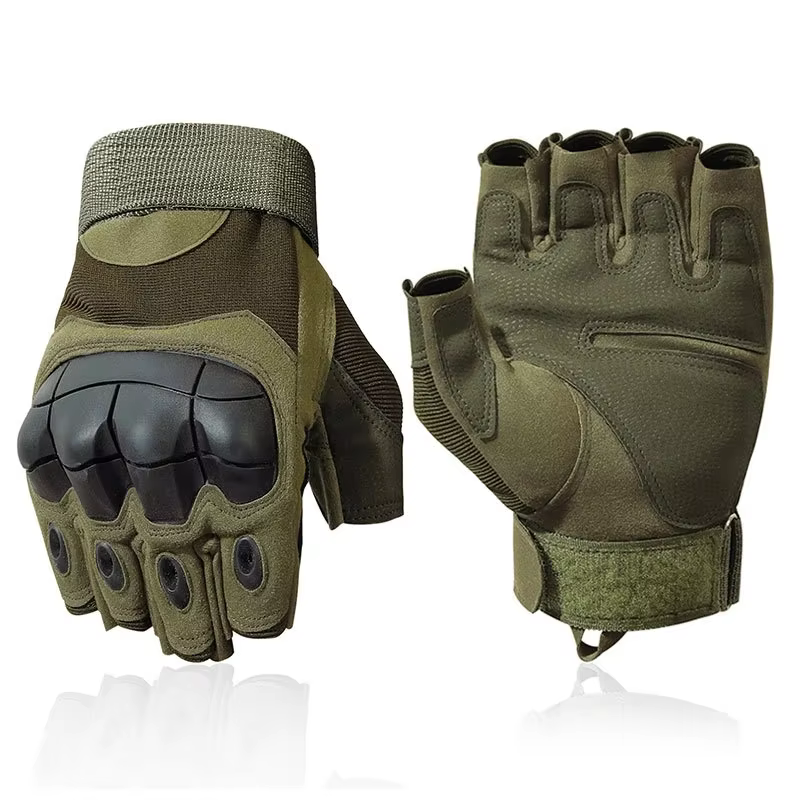 Guantes de pesca tácticos medio dedo - protección nudillos ergonómicos - imagen 5