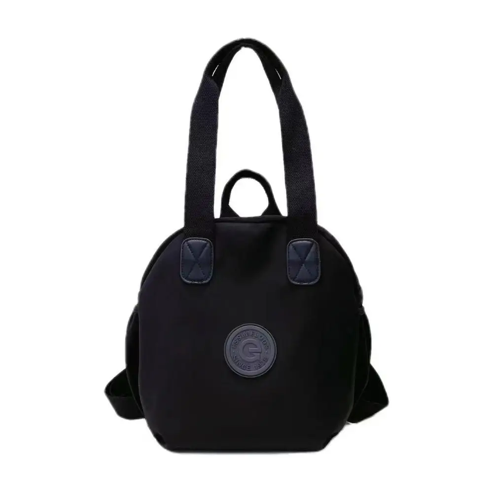 Mochila de viaje Oxford retro gran capacidad estilo universitario negra - imagen 4