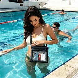 Bolsa impermeable para teléfono PVC ajustable con cierre sellado