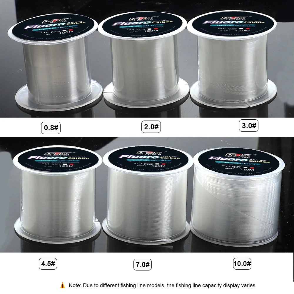 FTK 120M Sedal fluorocarbono revestido fibra carbono 0,14-0,6mm 4-34LB - imagen 4
