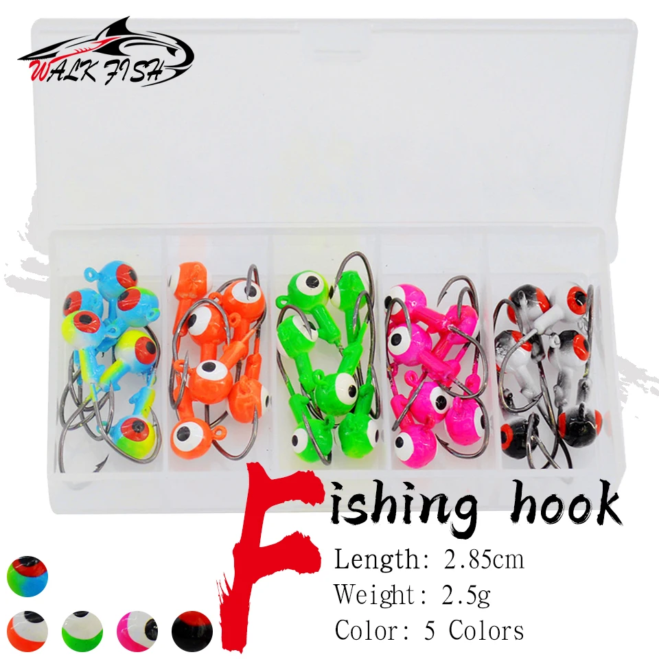 Anzuelos Jig Head WALK FISH con cabeza redonda para truchas - imagen 2