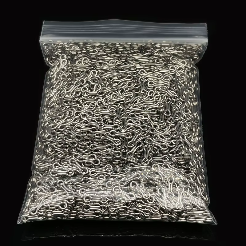 Señuelo duro acero inoxidable 8 anzuelos con anillo y líder para pesca - imagen 4