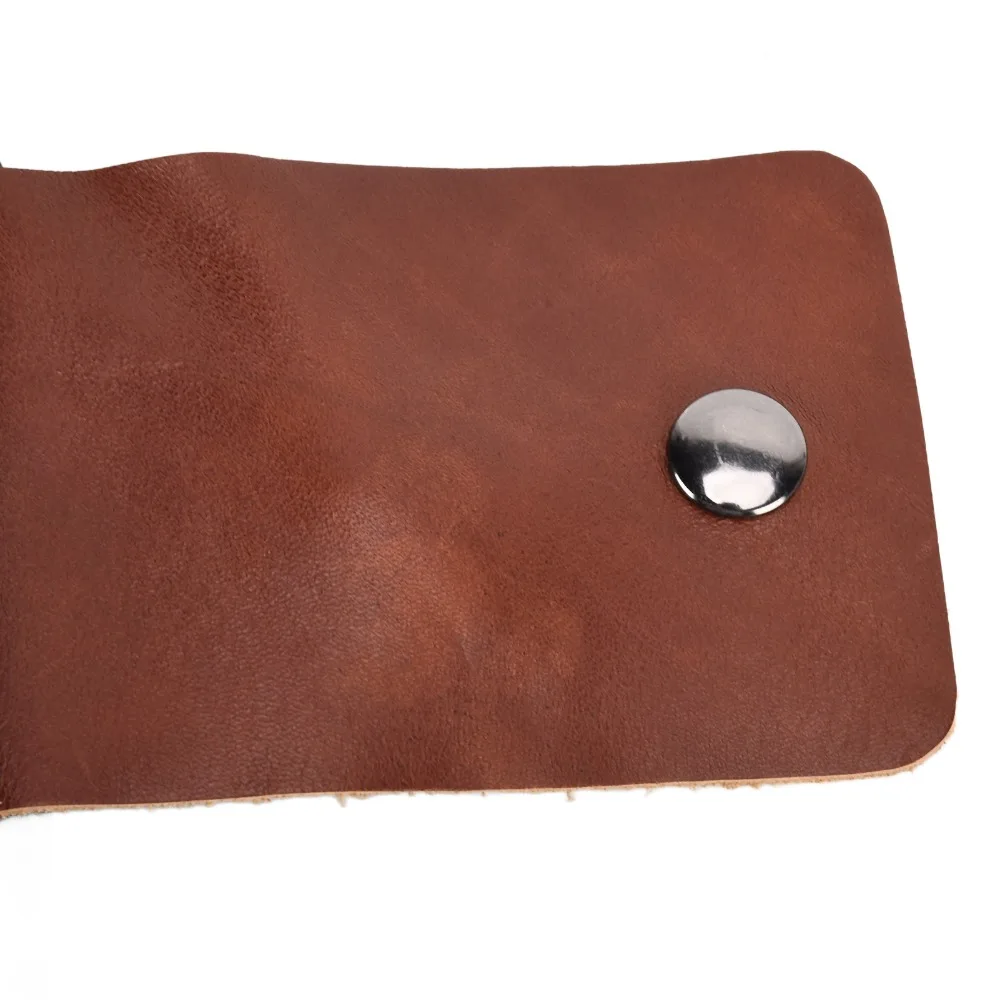 Bolsa para setas de lona plegable con ribete de cuero y cinturón