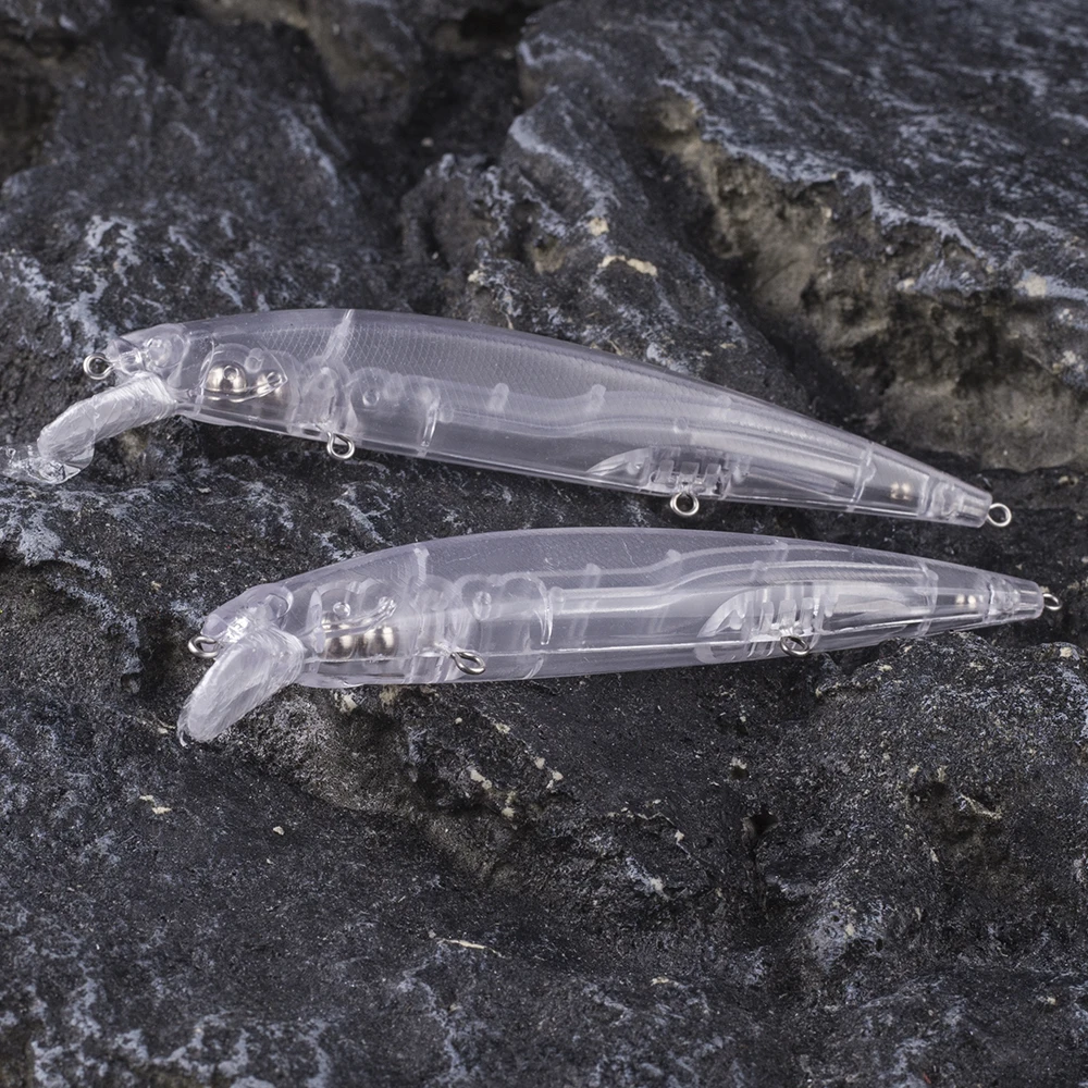 Señuelos Minnow sin pintar con sonajero para agua media Dr.Holife - imagen 5